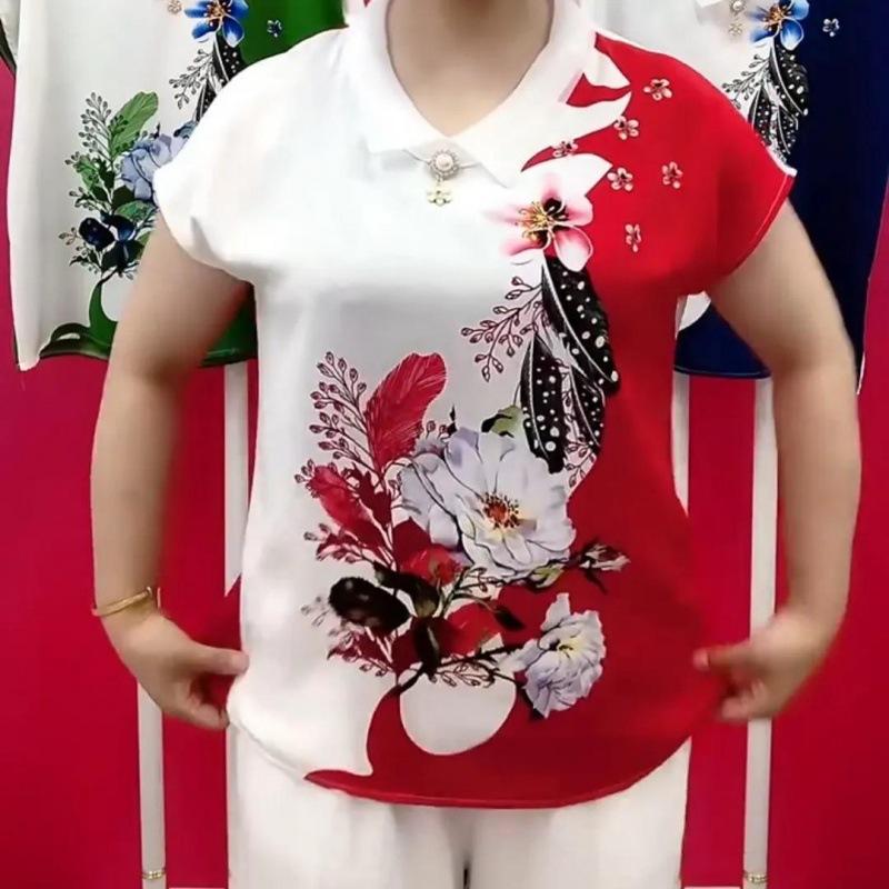 Blusa de gasa para mujer tallas grandes